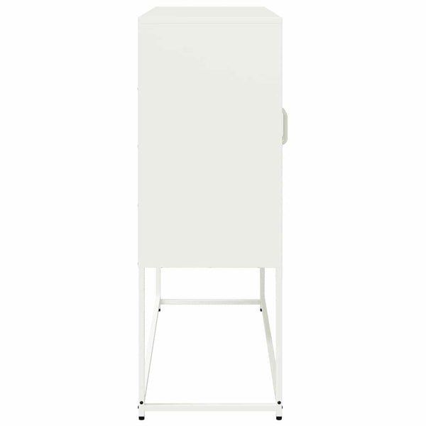 Valkoinen senkki Nestaca 100,5x39x107cm (kylmävalssattu teräs)