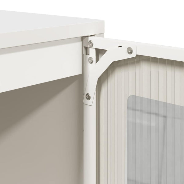 Valkoinen senkki Nestaca 100,5x39x107cm (kylmävalssattu teräs)