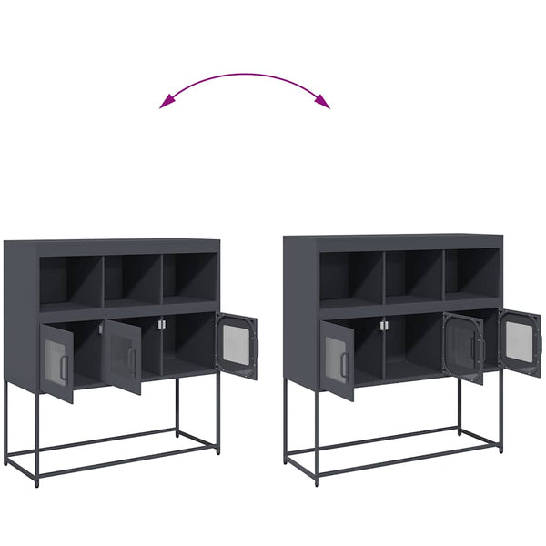 Antrasiitti senkki Aldo 100,5x39x107cm (kylmävalssattu teräs)