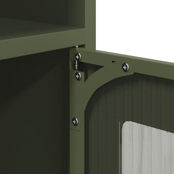 Oliivinvihreä senkki Aldo 100,5x39x107cm (kylmävalssattu teräs)