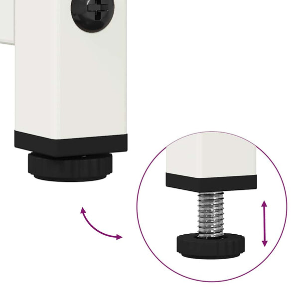 Valkoinen senkki Aldo 100,5x39x107cm (kylmävalssattu teräs)