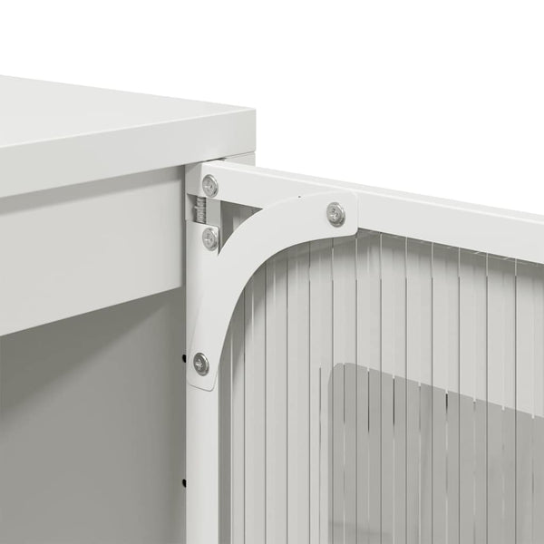 Valkoinen senkki Labau 100,5x39x107cm (kylmävalssattu teräs)