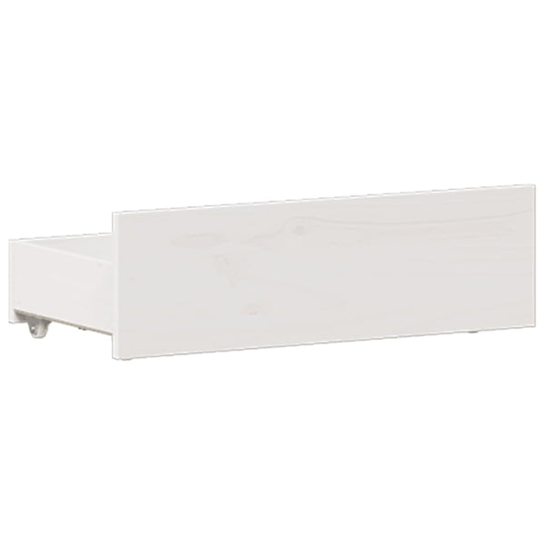 Sängynrunko ilman patjaa valkoinen 135x190 cm täysi mänty