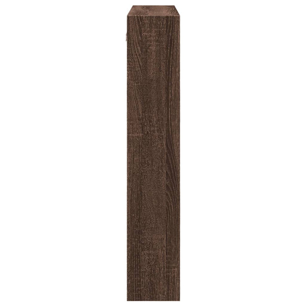 Seinäkaappi ruskea tammi 80x15x80 cm tekninen puu