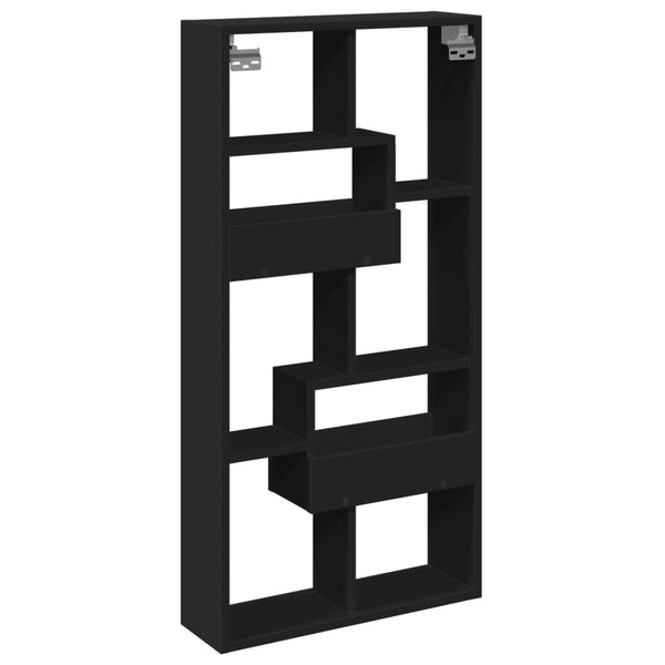 Seinäkaappi musta 50x15x100 cm tekninen puu