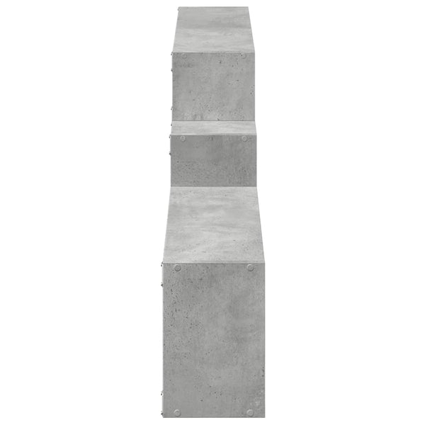 Seinäkaappi 158x18x53 cm betoninharmaa tekninen puu