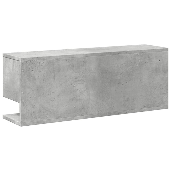 Seinäkaappi 80x20x30 cm betoninharmaa tekninen puu