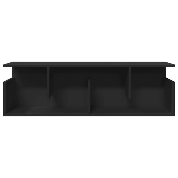 Seinäkaappi 100x20x30 cm musta tekninen puu