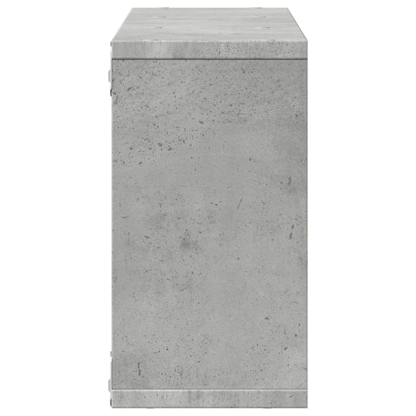 Seinäkaappi 100x16x30 cm betoninharmaa tekninen puu