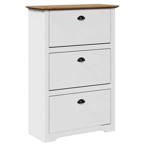 kenkäteline BODO valkoinen ja ruskea 80x35x118 cm