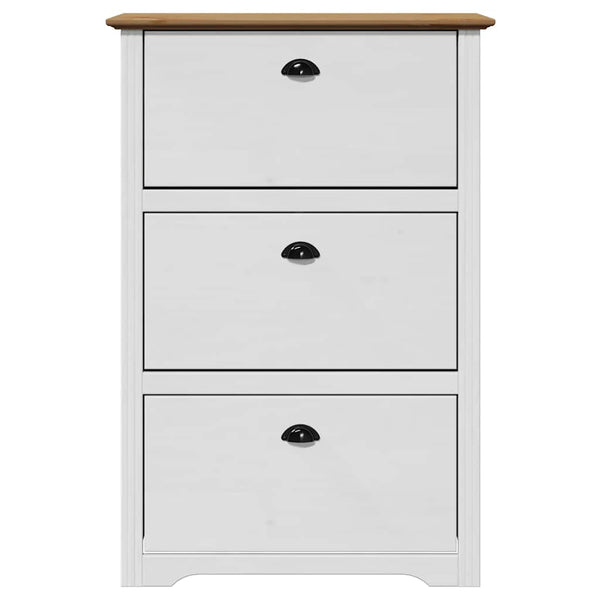 kenkäteline BODO valkoinen ja ruskea 80x35x118 cm