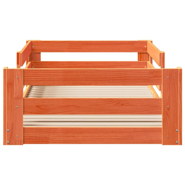 Sängynrunko ilman patjaa vahanruskea 90x200 cm täysi mänty