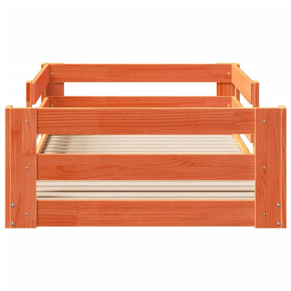 Sänky ilman patjaa vahanruskea 100x200 cm täysi mänty