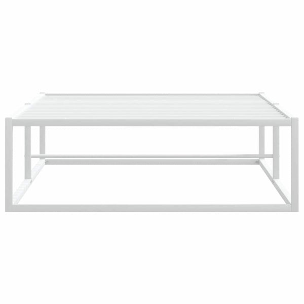 Sängynrunko ilman patjaa Valkoinen 90x200 cm metallia