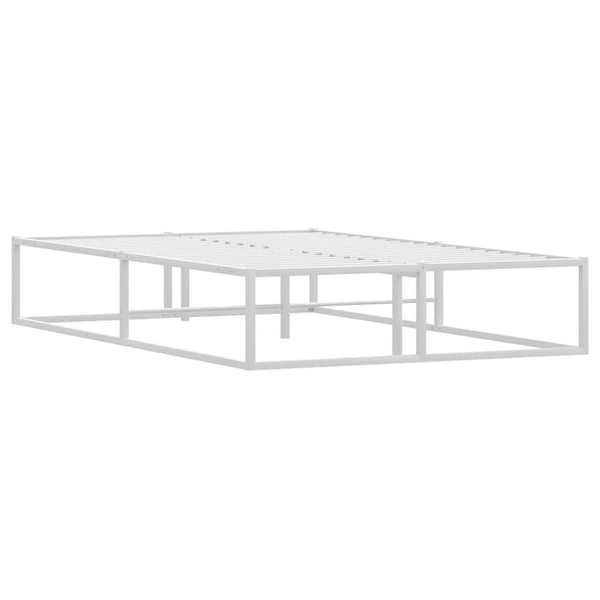 Valkoinen sängynrunko ilman patjaa Hamza 120x200cm (metallia)