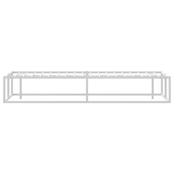 Valkoinen sängynrunko ilman patjaa Hamza 120x200cm (metallia)