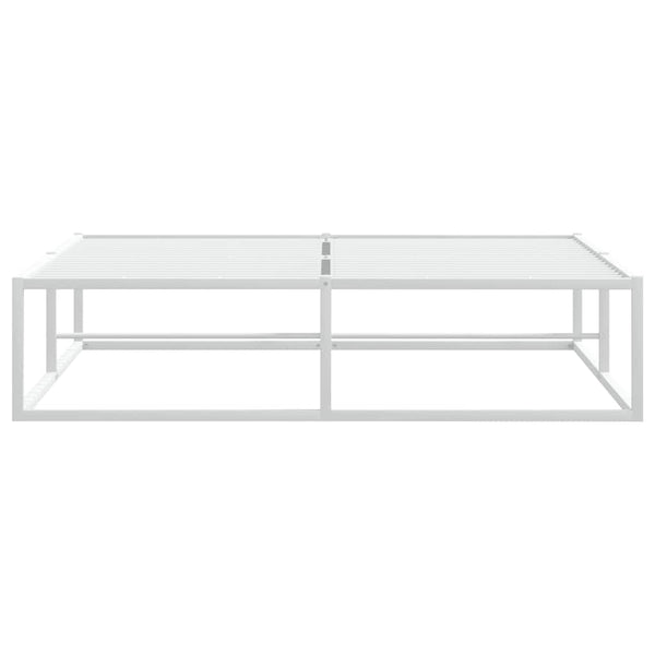 Valkoinen sängynrunko ilman patjaa Hamza 140x200cm (metallia)