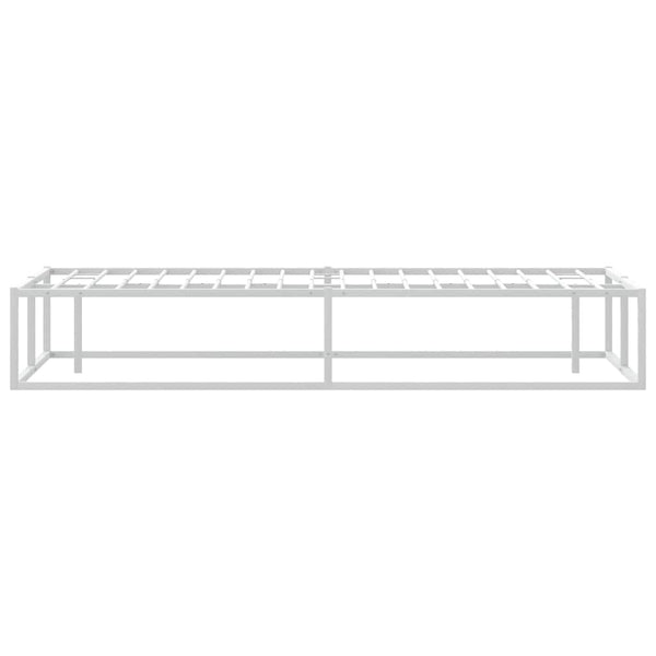 Valkoinen sängynrunko ilman patjaa Hamza 140x200cm (metallia)