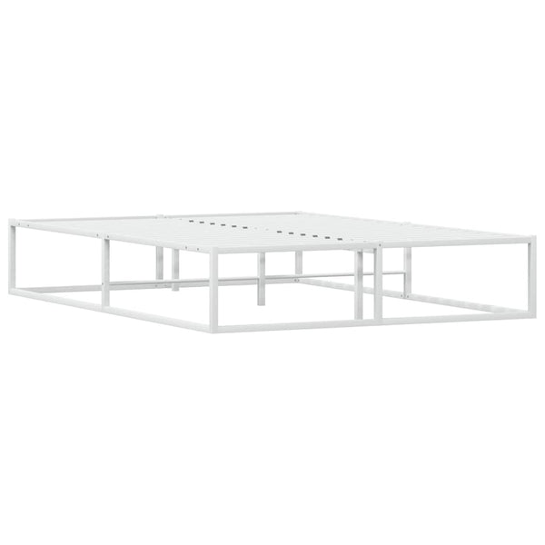 Valkoinen sängynrunko ilman patjaa Hamza 140x200cm (metallia)