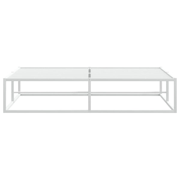 Valkoinen sängynrunko ilman patjaa Hamza 160x200cm (metallia)