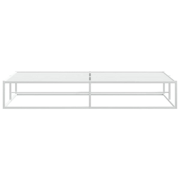 Valkoinen sängynrunko ilman patjaa Hamza 200x200cm (metallia)