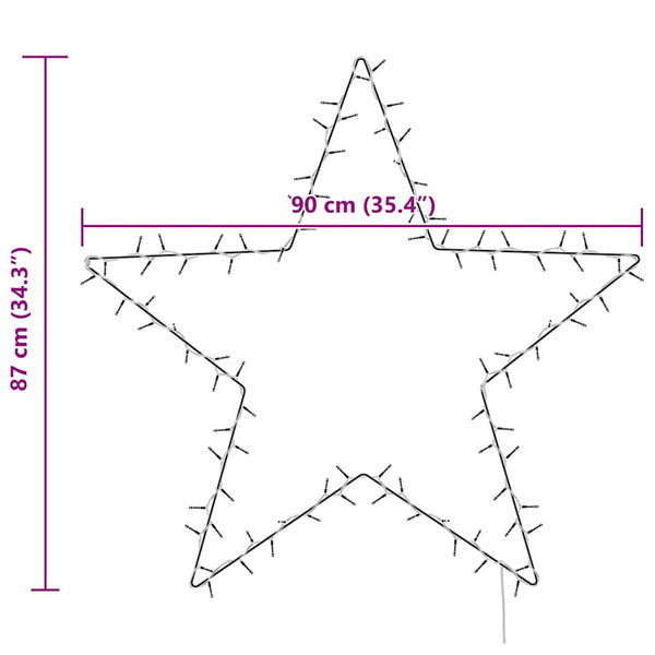 Jouluvalot Star Silhouette 115 LEDs Lämmin valkoinen