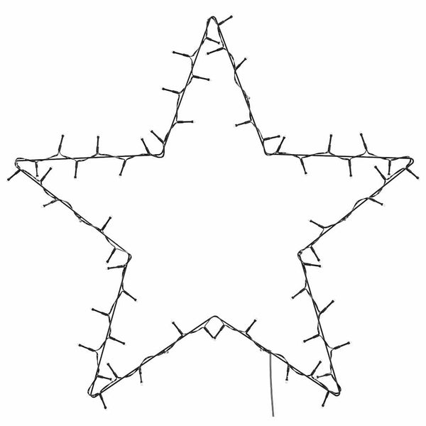 Lämmin valkoinen jouluvalot star silhouette Breana 80 LEDs