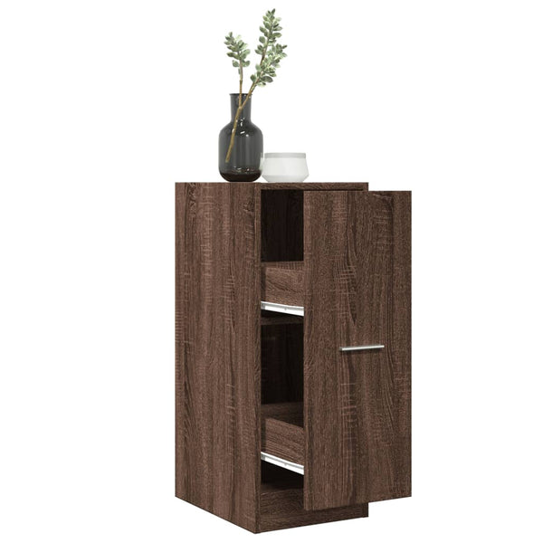 Apteekkarinkaappi ruskea tammi 30x41x77,5 cm lastulevy