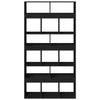 Kirjahylly musta 100x33x187,5 cm tekninen puu