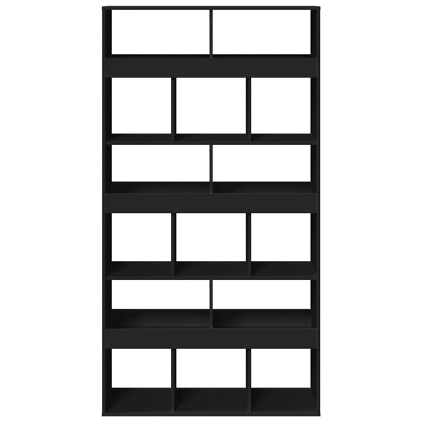 Kirjahylly musta 100x33x187,5 cm tekninen puu
