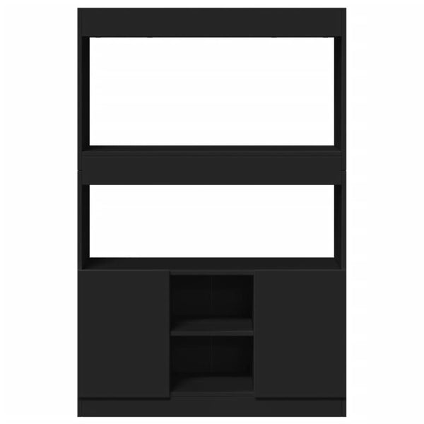 Kaappi musta 92x33x140 cm tekninen puu