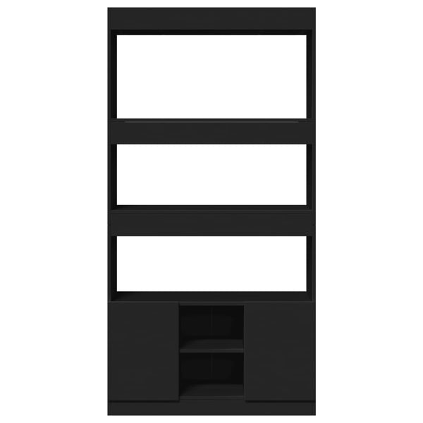 Kaappi musta 92x33x180 cm tekninen puu