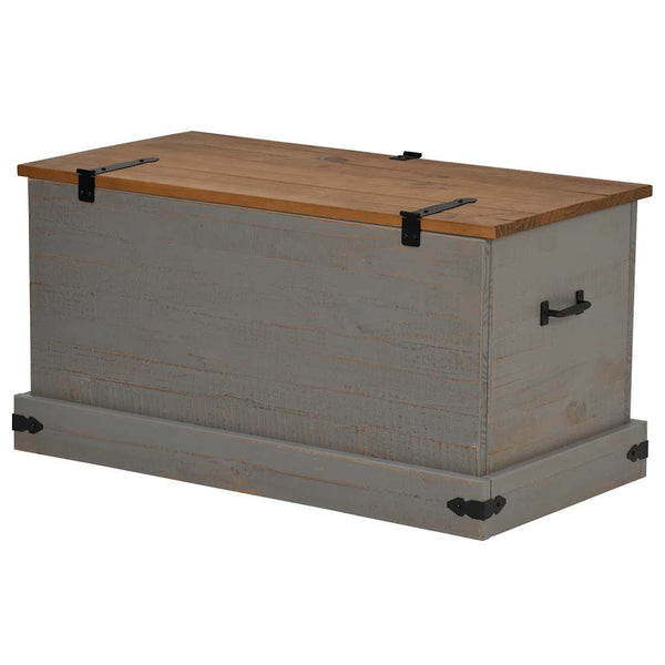 Harmaa säilytysarkku halden Hayes 91x48x47cm (massiivipuu mänty)