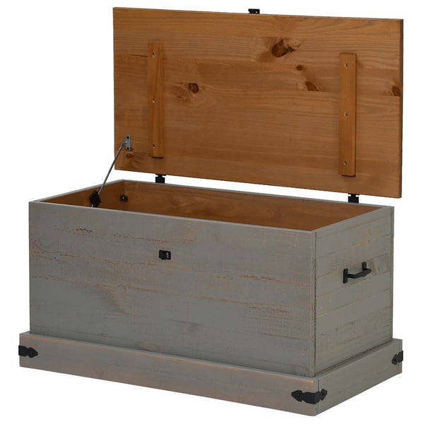 Harmaa säilytysarkku halden Hayes 91x48x47cm (massiivipuu mänty)