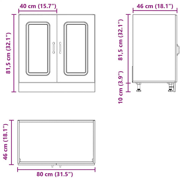 Altaan pohjakaappi kalmar Tacue 80x46x81,5cm (puinen)