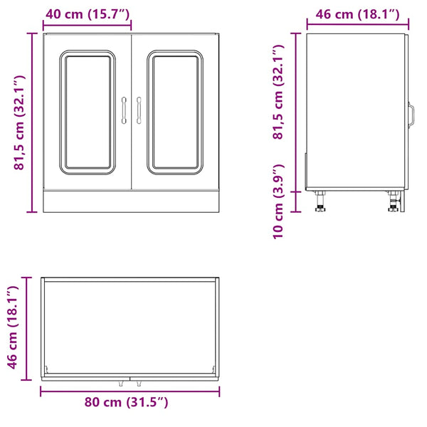 Altaan pohjakaappi kalmar Tacue 80x46x81,5cm (puinen)