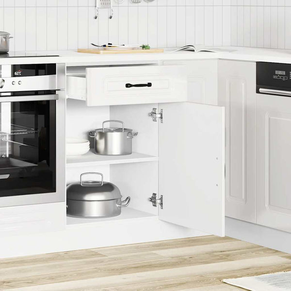 Valkoinen keittiön pohjakaappi kalmar Tacue (korkeakiiltoinen)