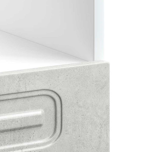Betoninharmaa uunikaappi kalmar Tacue (puinen)