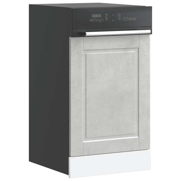Betoninharmaa astianpesukoneen paneeli porto Cristofie 45x1,5x67cm