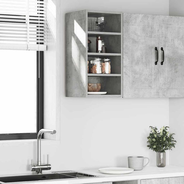 Betoninharmaa seinäkaappi Pompilas 30x29,5x60cm (lastulevy)