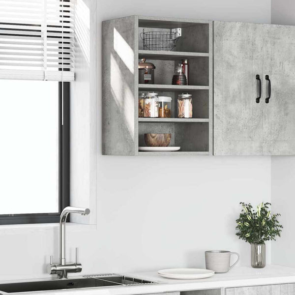 Betoninharmaa seinäkaappi Pompilas 40x29,5x60cm (lastulevy)