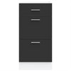 Musta alakaappi Pompilas 40x46x81,5cm (engineered wood)