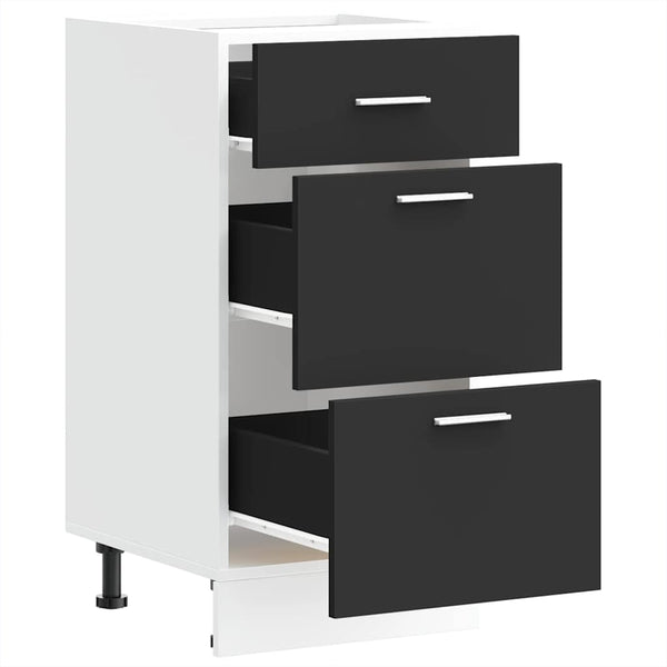 Musta alakaappi Pompilas 40x46x81,5cm (engineered wood)