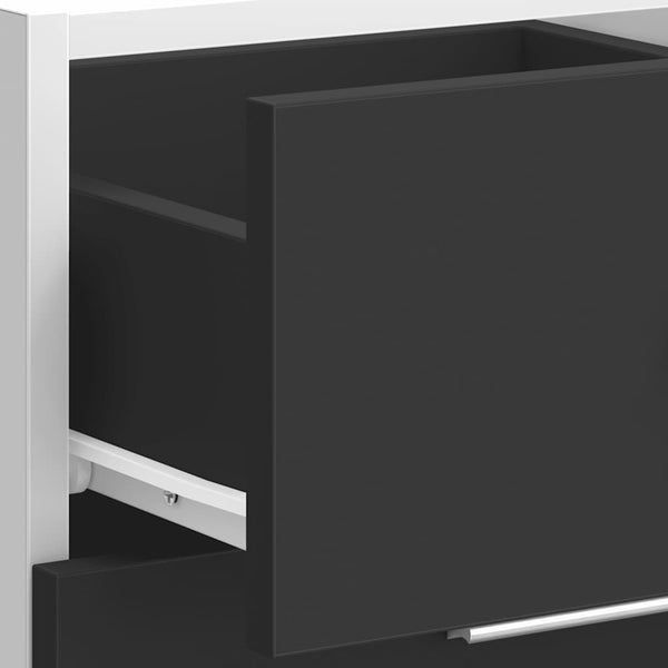 Musta alakaappi Pompilas 40x46x81,5cm (engineered wood)