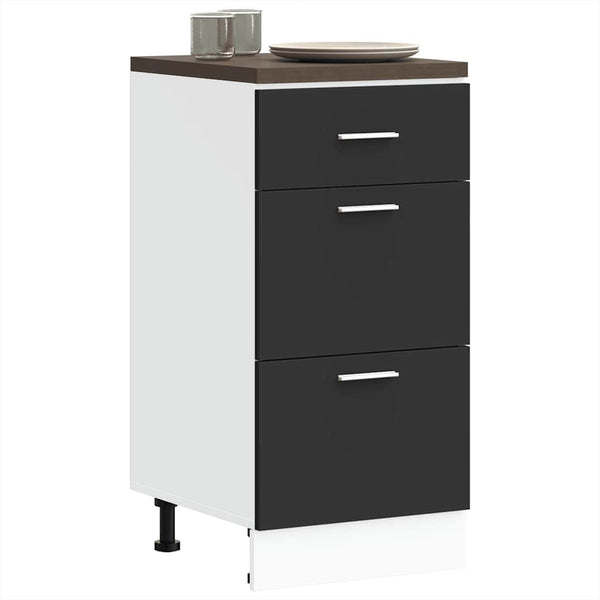 Musta alakaappi Pompilas 40x46x81,5cm (engineered wood)