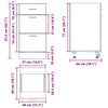 Harmaa alakaappi Pompilas 40x46x81,5cm (engineered wood)