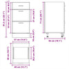 Vanha puu alakaappi Pompilas 40x46x81,5cm (engineered wood)