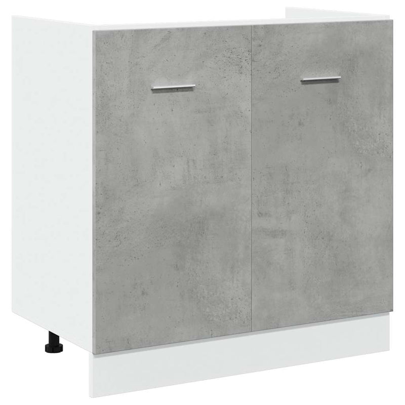 Betoninharmaa allaskaappi Pompilas 80x46x81,5cm (lastulevy)