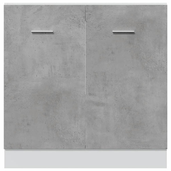 Betoninharmaa allaskaappi Pompilas 80x46x81,5cm (lastulevy)