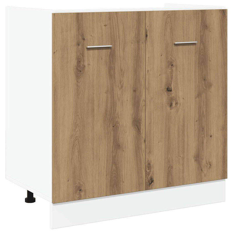 Käsityöläinen tammi allaskaappi Pompilas 80x46x81,5cm (lastulevy)